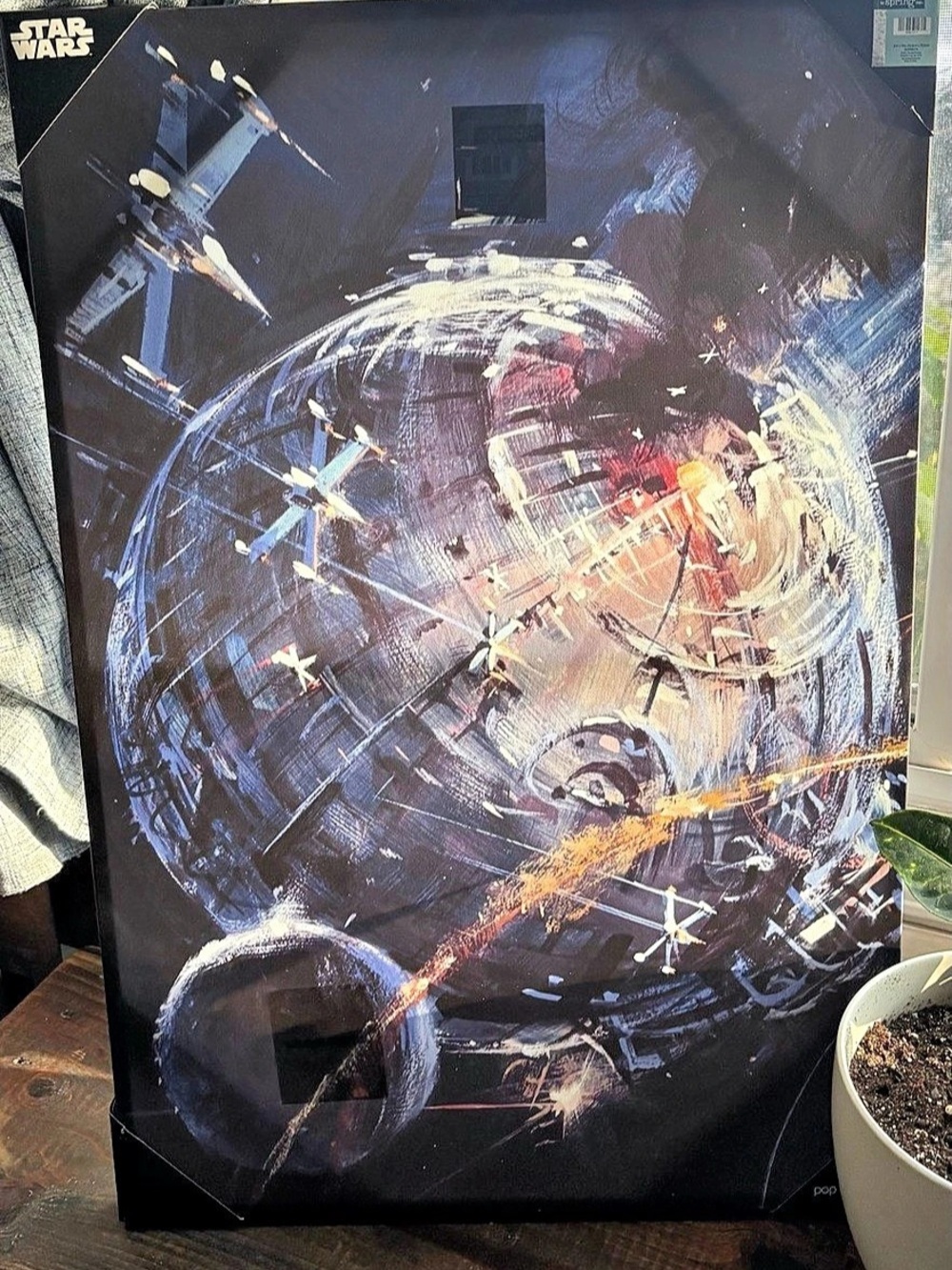 Star Wars Death Star Canvas Wall Art 20x30 Licensed NWT